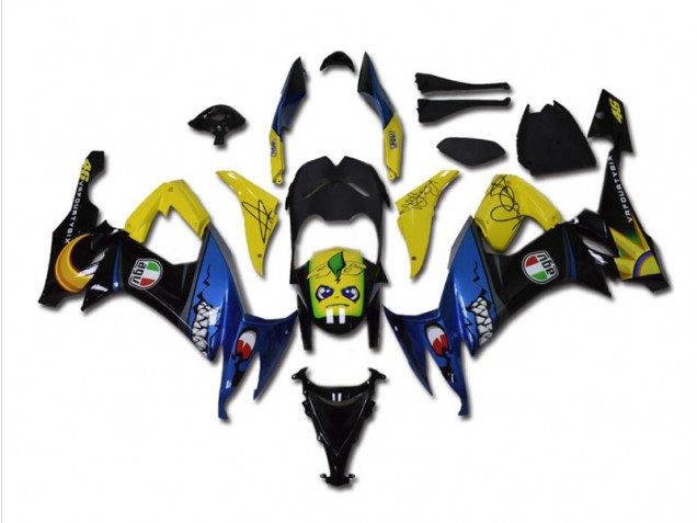 Carene Kawasaki ZX10R 2008-2010 - Blu Squalo Carene Kawasaki ZX10R 2008-2010 - Blu Squalo