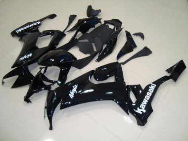Carene Kawasaki ZX10R 2008-2010 - Lucido Nero con Bianco Adesivo