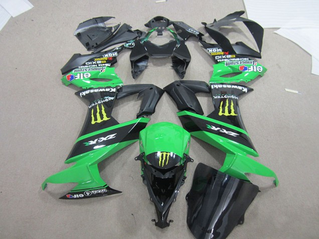 Carene Kawasaki ZX10R 2008-2010 - Nero Verde Monster Carene Kawasaki ZX10R 2008-2010 - Nero Verde Monster