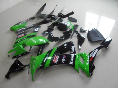 Carene Kawasaki ZX10R 2008-2010 - Verde Nero Kick