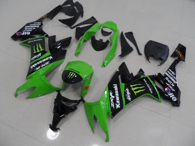 Carene Kawasaki ZX10R 2008-2010 - Verde & Nero Monster Carene Kawasaki ZX10R 2008-2010 - Verde & Nero Monster