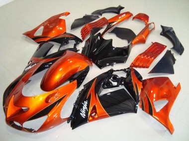 Carene Kawasaki ZX14R ZZR 1400 2006-2011 - Arancia Nero
