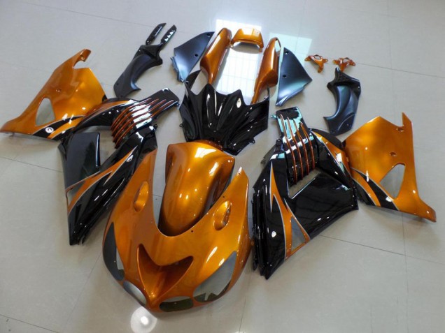 Carene Kawasaki ZX14R ZZR 1400 2006-2011 - Marrone & Nero No Adesivo Carene Kawasaki ZX14R ZZR 1400 2006-2011 - Marrone & Nero No Adesivo