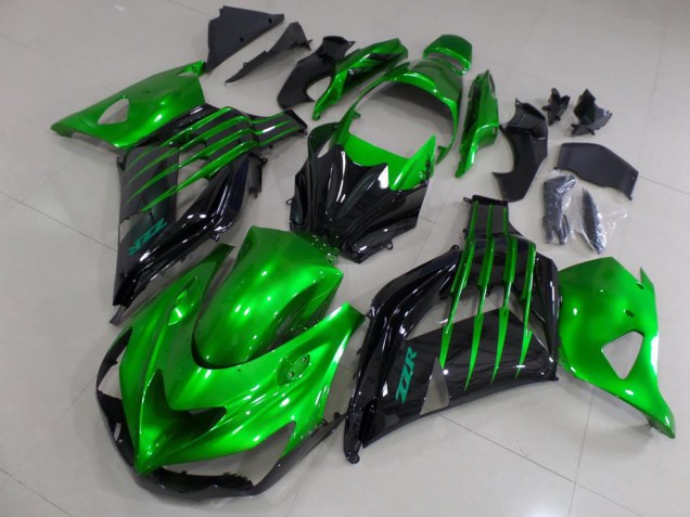 Carene Kawasaki ZX14R ZZR 1400 2012-2021 - Caramella Verde & Nero Carene Kawasaki ZX14R ZZR 1400 2012-2021 - Caramella Verde & Nero