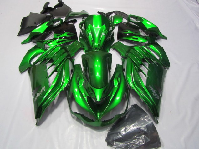 Carene Kawasaki ZX14R ZZR 1400 2012-2021 - Verde Bianco Ninja Decal Carene Kawasaki ZX14R ZZR 1400 2012-2021 - Verde Bianco Ninja Decal