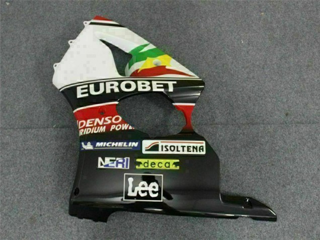 Carene Kawasaki ZX6R 2000-2002 - Nero Bianco Eurobet Carene Kawasaki ZX6R 2000-2002 - Nero Bianco Eurobet