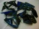 Carene Kawasaki ZX6R 2000-2002 - Nero con Blu Fiamma Carene Kawasaki ZX6R 2000-2002 - Nero con Blu Fiamma