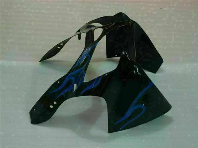 Carene Kawasaki ZX6R 2000-2002 - Nero con Blu Fiamma Carene Kawasaki ZX6R 2000-2002 - Nero con Blu Fiamma
