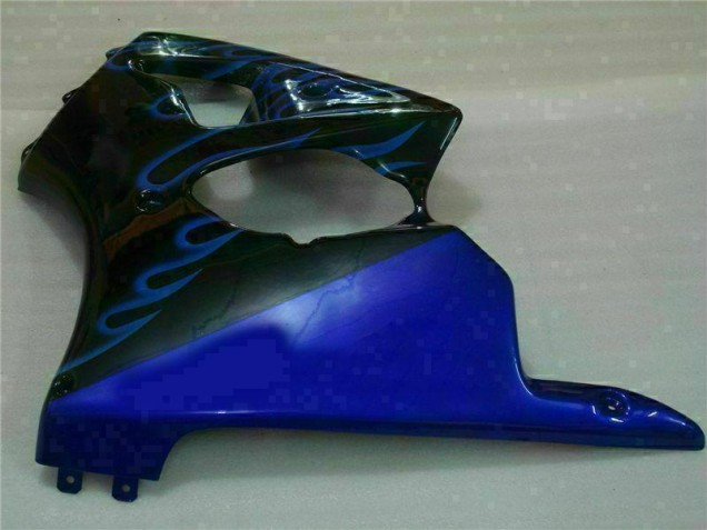 Carene Kawasaki ZX6R 2000-2002 - Nero con Blu Fiamma Carene Kawasaki ZX6R 2000-2002 - Nero con Blu Fiamma