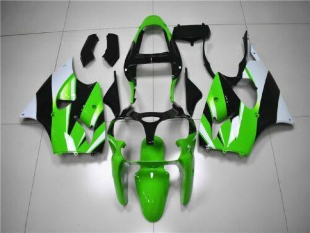 Carene Kawasaki ZX6R 2000-2002 - Verde Bianco Nero Carene Kawasaki ZX6R 2000-2002 - Verde Bianco Nero
