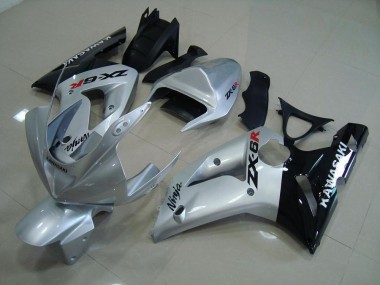 Carene Kawasaki ZX6R 2003-2004 - Argento Nero