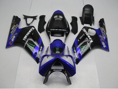 Carene Kawasaki ZX6R 2003-2004 - Blu Monster