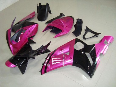 Carene Kawasaki ZX6R 2003-2004 - Rosa Nero Monster