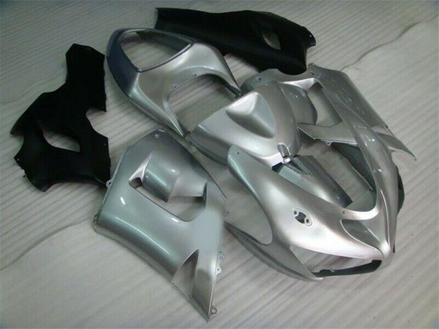 Carene Kawasaki ZX6R 2005-2006 - Argento Nero Carene Kawasaki ZX6R 2005-2006 - Argento Nero