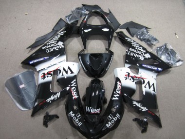 Carene Kawasaki ZX6R 2005-2006 - Nero West Mobil Ninja 636