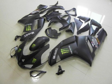 Carene Kawasaki ZX6R 2007-2008 - Nero Opaco Monster