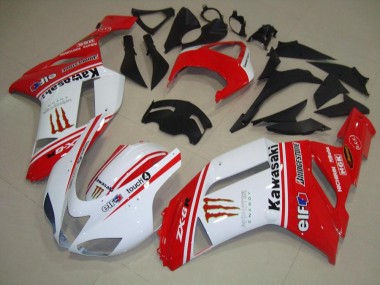 Carene Kawasaki ZX6R 2007-2008 - Rosso & Bianco