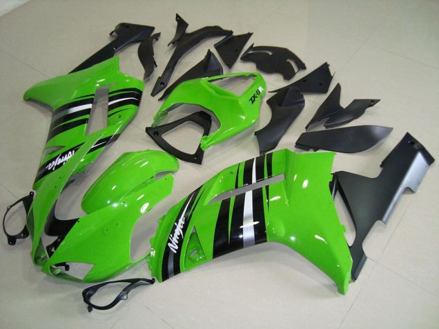 Carene Kawasaki ZX6R 2007-2008 - Verde & Argento Banda Carene Kawasaki ZX6R 2007-2008 - Verde & Argento Banda