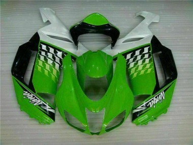 Carene Kawasaki ZX6R 2007-2008 - Verde Bianco Ninja