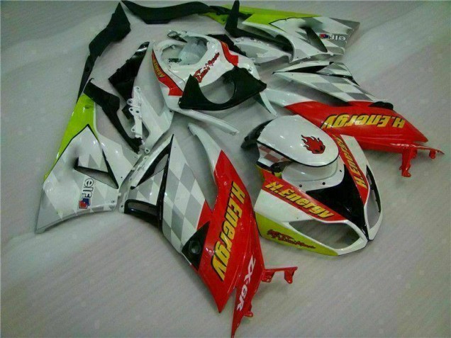 Carene Kawasaki ZX6R 2009-2012 - Bianco Rosso H. Energy Carene Kawasaki ZX6R 2009-2012 - Bianco Rosso H. Energy