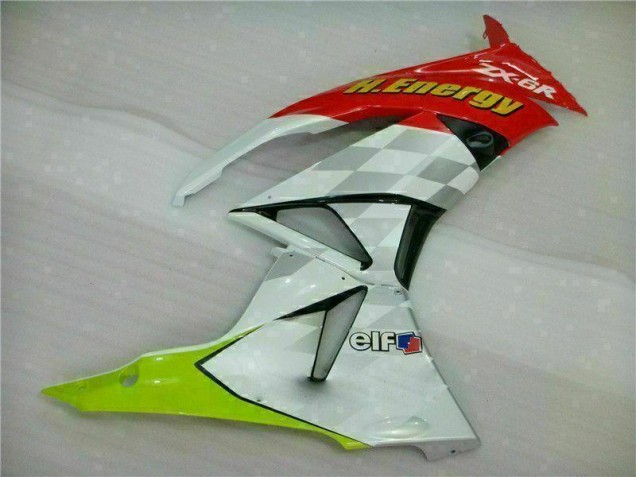 Carene Kawasaki ZX6R 2009-2012 - Bianco Rosso H. Energy Carene Kawasaki ZX6R 2009-2012 - Bianco Rosso H. Energy