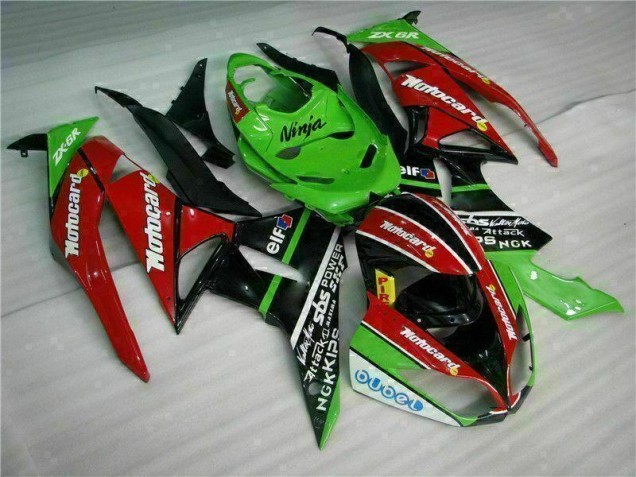 Carene Kawasaki ZX6R 2009-2012 - Nero Rosso Verdecard Carene Kawasaki ZX6R 2009-2012 - Nero Rosso Verdecard