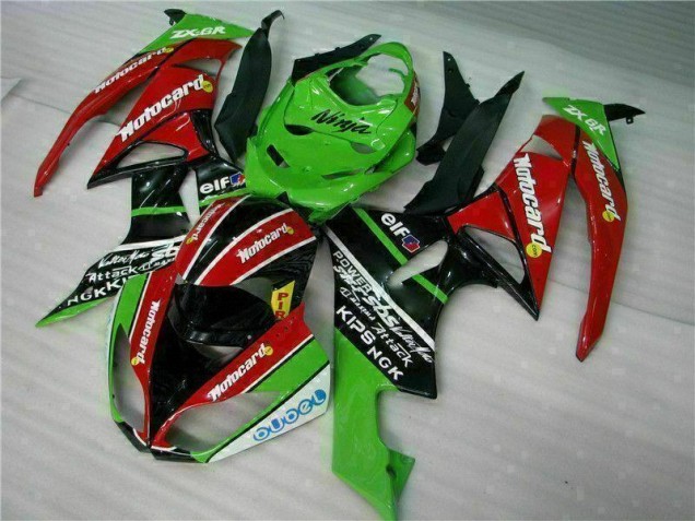 Carene Kawasaki ZX6R 2009-2012 - Nero Rosso Verdecard Carene Kawasaki ZX6R 2009-2012 - Nero Rosso Verdecard