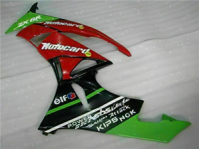 Carene Kawasaki ZX6R 2009-2012 - Nero Rosso Verdecard Carene Kawasaki ZX6R 2009-2012 - Nero Rosso Verdecard