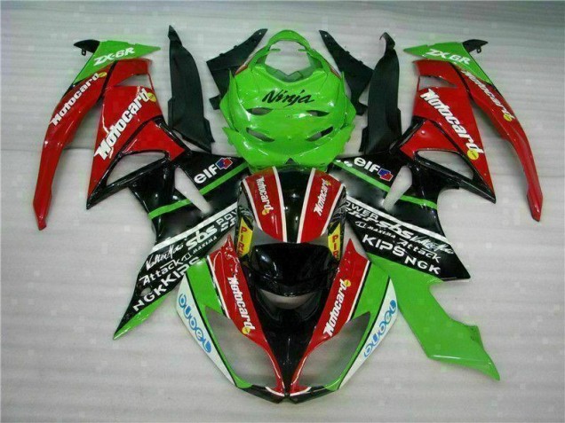 Carene Kawasaki ZX6R 2009-2012 - Nero Rosso Verdecard Carene Kawasaki ZX6R 2009-2012 - Nero Rosso Verdecard
