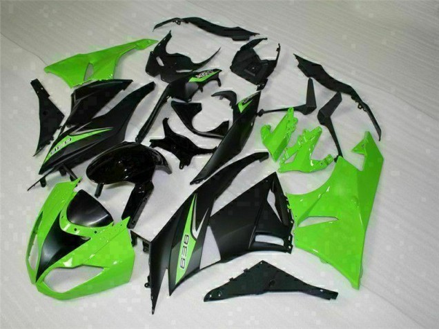 Carene Kawasaki ZX6R 2009-2012 - Nero Verde 636 Carene Kawasaki ZX6R 2009-2012 - Nero Verde 636