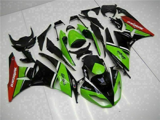 Carene Kawasaki ZX6R 2009-2012 - Verde Nero Rosso Carene Kawasaki ZX6R 2009-2012 - Verde Nero Rosso