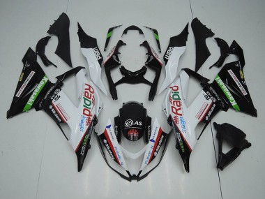 Carene Kawasaki ZX6R 2013-2018 - Nero Bianco Rapid Hager