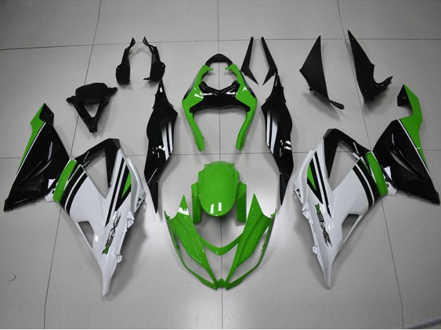 Carene Kawasaki ZX6R 2013-2018 - Nero Verde Bianco Carene Kawasaki ZX6R 2013-2018 - Nero Verde Bianco