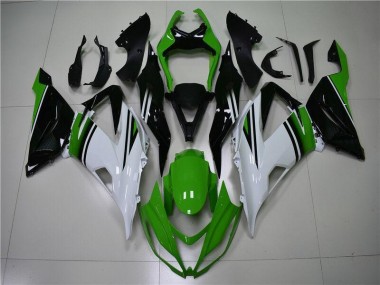 Carene Kawasaki ZX6R 2013-2018 - Verde Bianco Nero