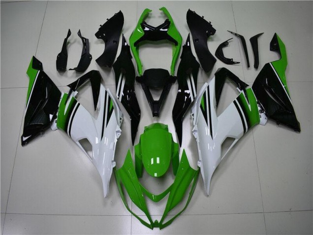 Carene Kawasaki ZX6R 2013-2018 - Verde Bianco Nero Carene Kawasaki ZX6R 2013-2018 - Verde Bianco Nero