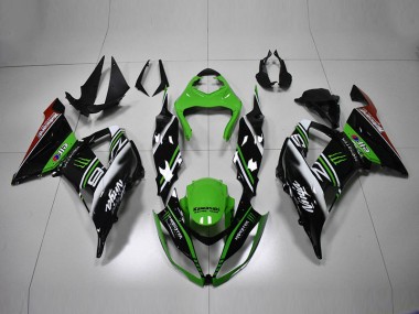 Carene Kawasaki ZX6R 2013-2018 - Verde Nero Bianco