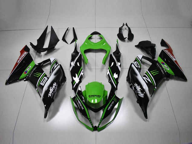 Carene Kawasaki ZX6R 2013-2018 - Verde Nero Bianco Carene Kawasaki ZX6R 2013-2018 - Verde Nero Bianco