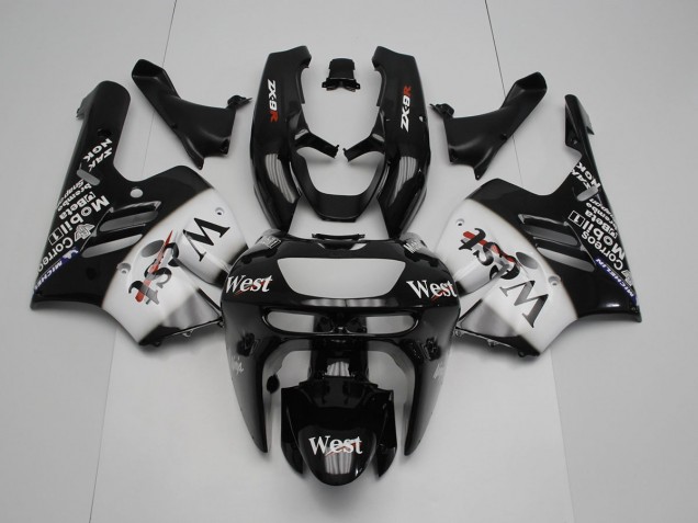 Carene Kawasaki ZX9R 1994-1997 - Nero Bianco West