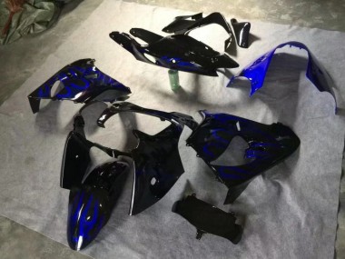 Carene Kawasaki ZX9R 2000-2001 - Lucido Nero Blu Fiamma
