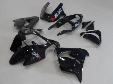 Carene Kawasaki ZX9R 2000-2001 - Nero con Grigio Decalcomanie
