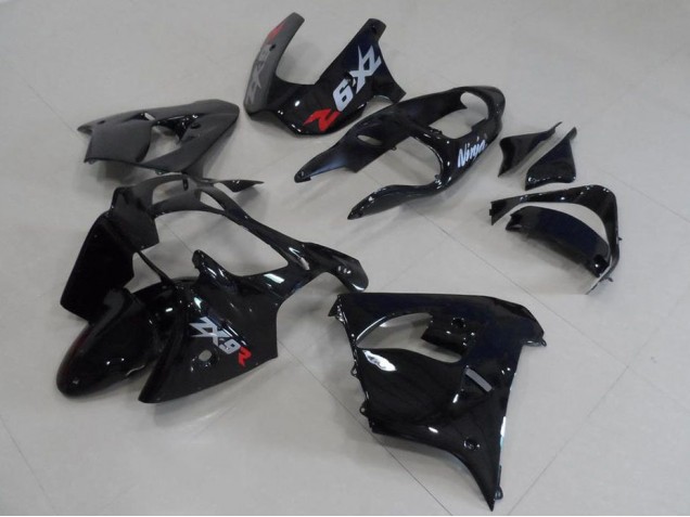 Carene Kawasaki ZX9R 2000-2001 - Nero con Grigio Decalcomanie