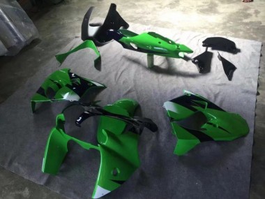 Carene Kawasaki ZX9R 2000-2001 - Verde Nero Opaco Inchiostro Blu