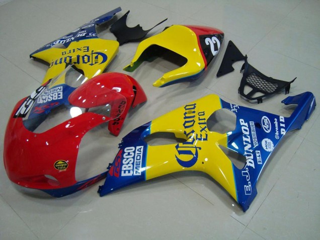 Carene Suzuki GSXR 1000 K1 2000-2002 - Rosso Giallo Blu Corona Corsa Carene Suzuki GSXR 1000 K1 2000-2002 - Rosso Giallo Blu Corona Corsa
