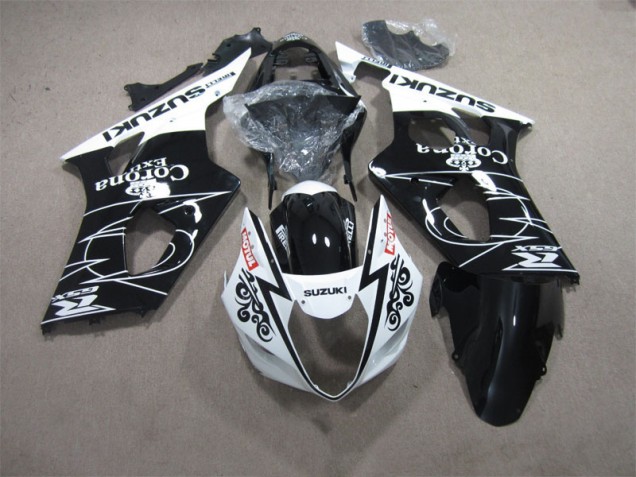 Carene Suzuki GSXR 1000 K3 2003-2004 - Nero Bianco Corona Extra Motul