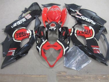 Carene Suzuki GSXR 1000 K5 2005-2006 - Nero Lucky Strike Rosso Motul