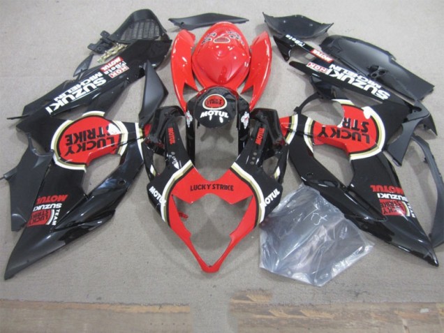 Carene Suzuki GSXR 1000 K5 2005-2006 - Nero Lucky Strike Rosso Motul