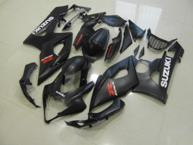 Carene Suzuki GSXR 1000 K5 2005-2006 - Nero Opaco con Bianco Decalcomanie