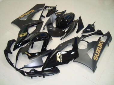 Carene Suzuki GSXR 1000 K5 2005-2006 - Nero con Oro Decalcomanie
