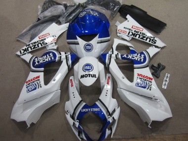Carene Suzuki GSXR 1000 K7 2007-2008 - Bianco Blu Lucky Strike Rosso Motul