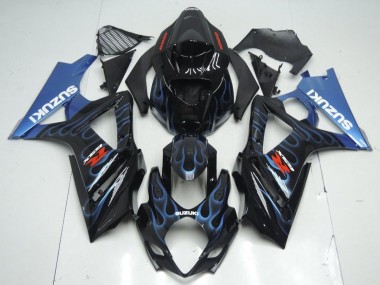 Carene Suzuki GSXR 1000 K7 2007-2008 - Nero Blu Fiamma